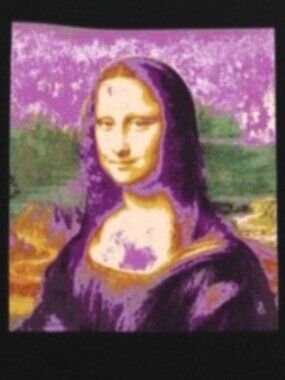 Mona Lisa in Rose- by Da Vinci- Cotton Fabric Applique